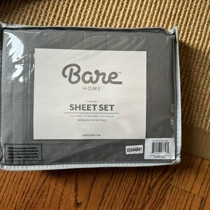 Bare twin xl sheet set dark grey